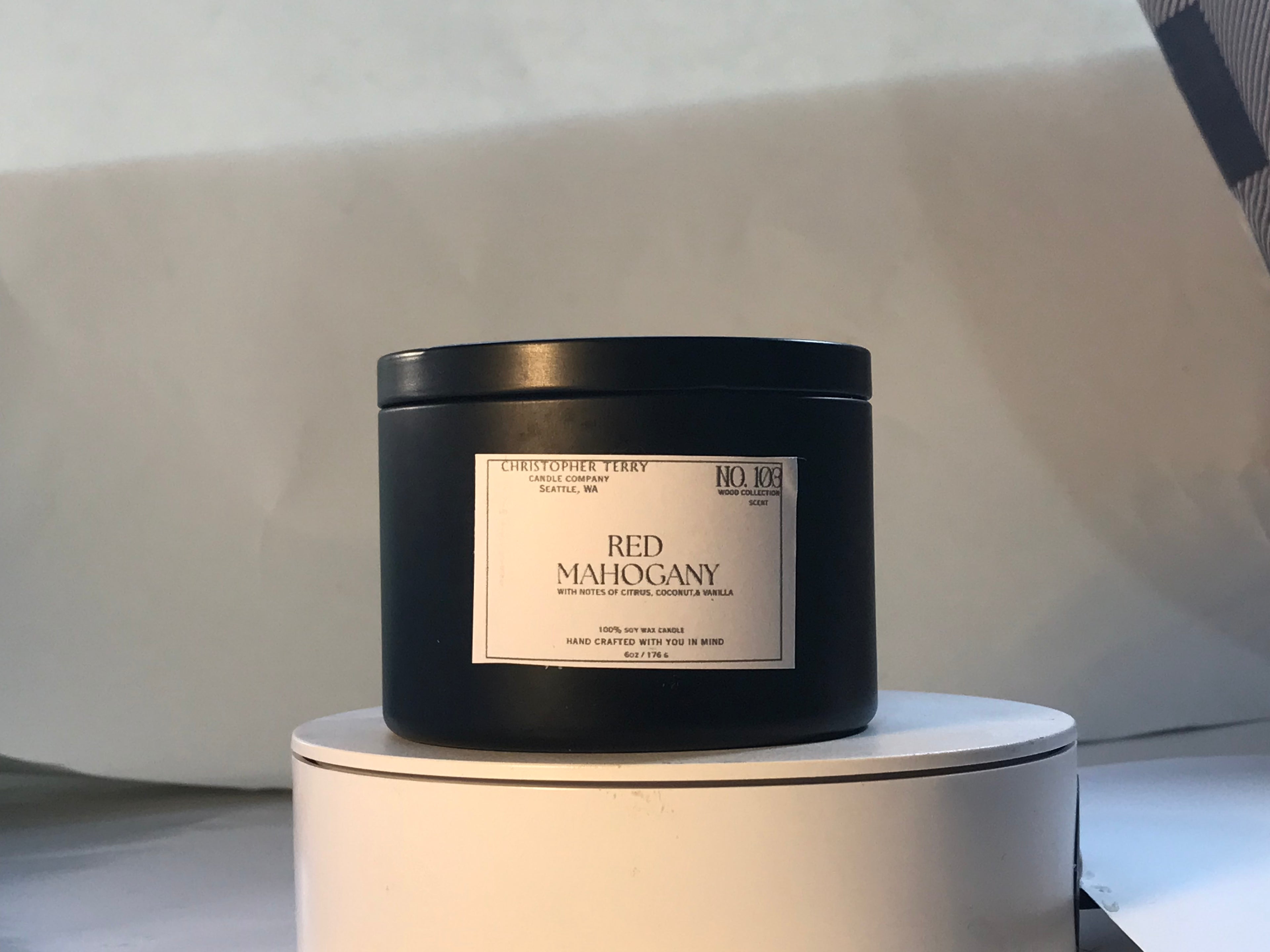 No. 103 RED MAHOGANY CANDLE