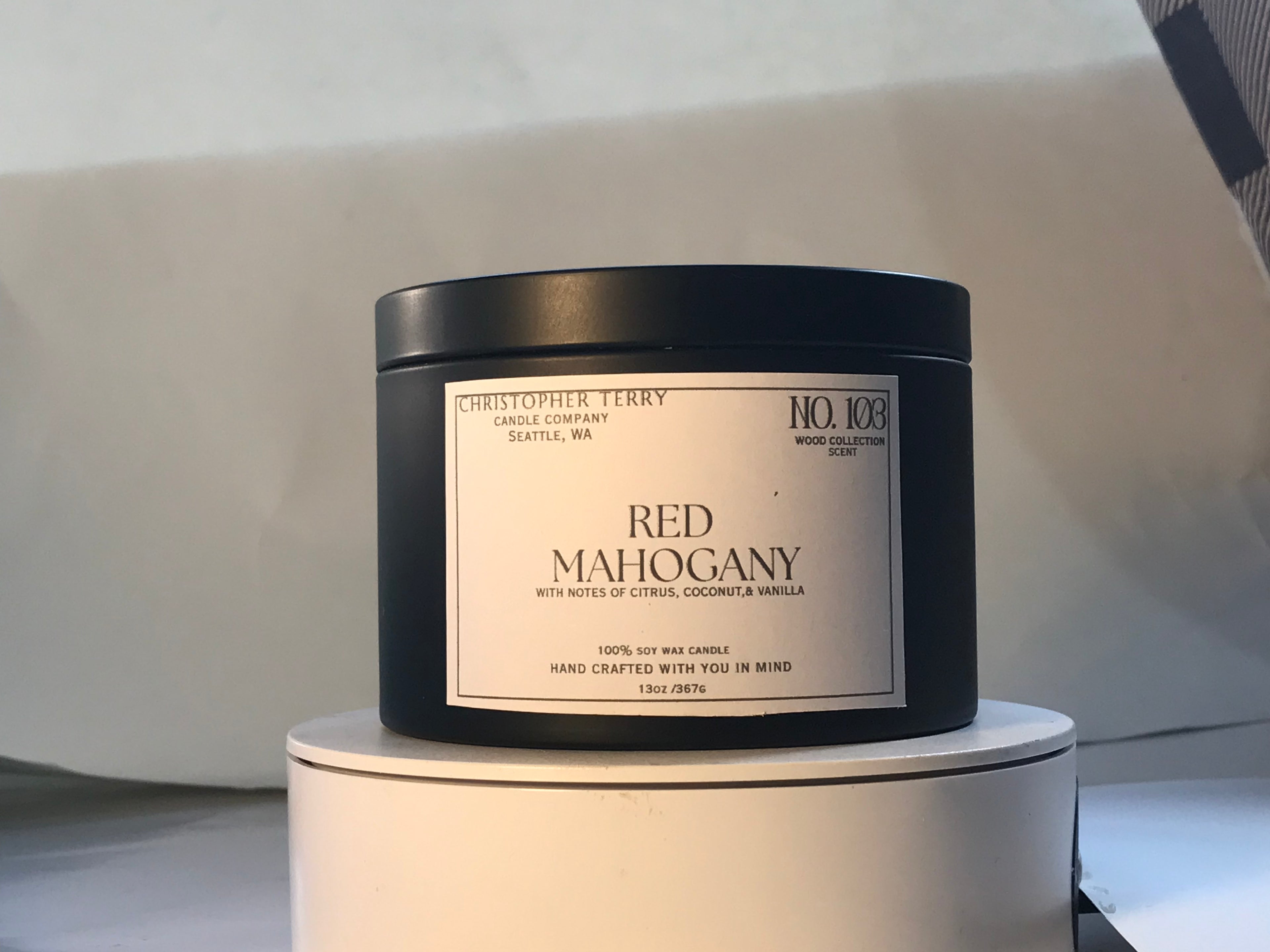 No. 103 RED MAHOGANY CANDLE