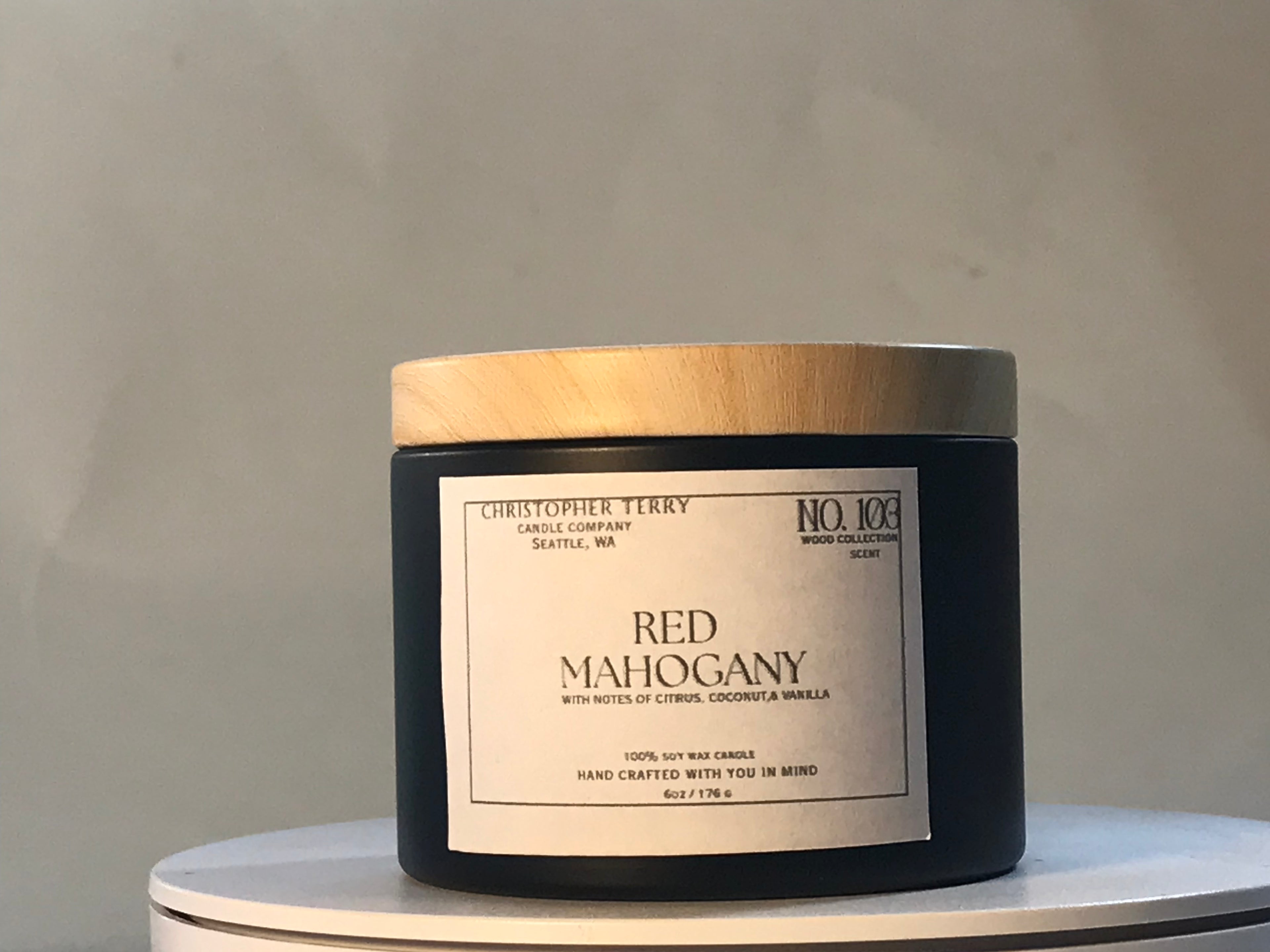 No. 103 RED MAHOGANY CANDLE