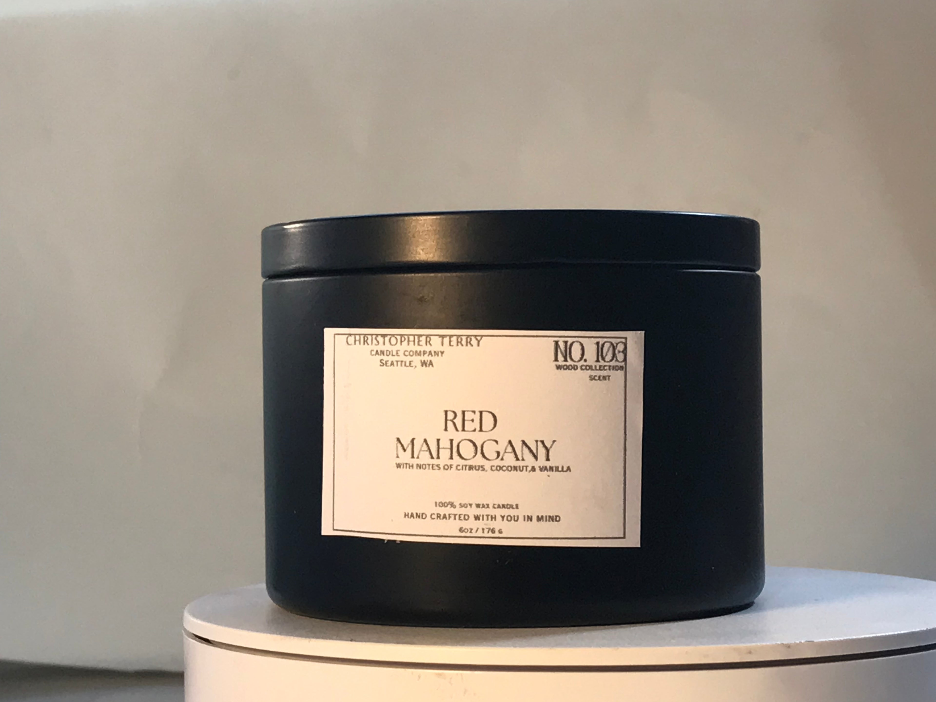 No. 103 RED MAHOGANY CANDLE