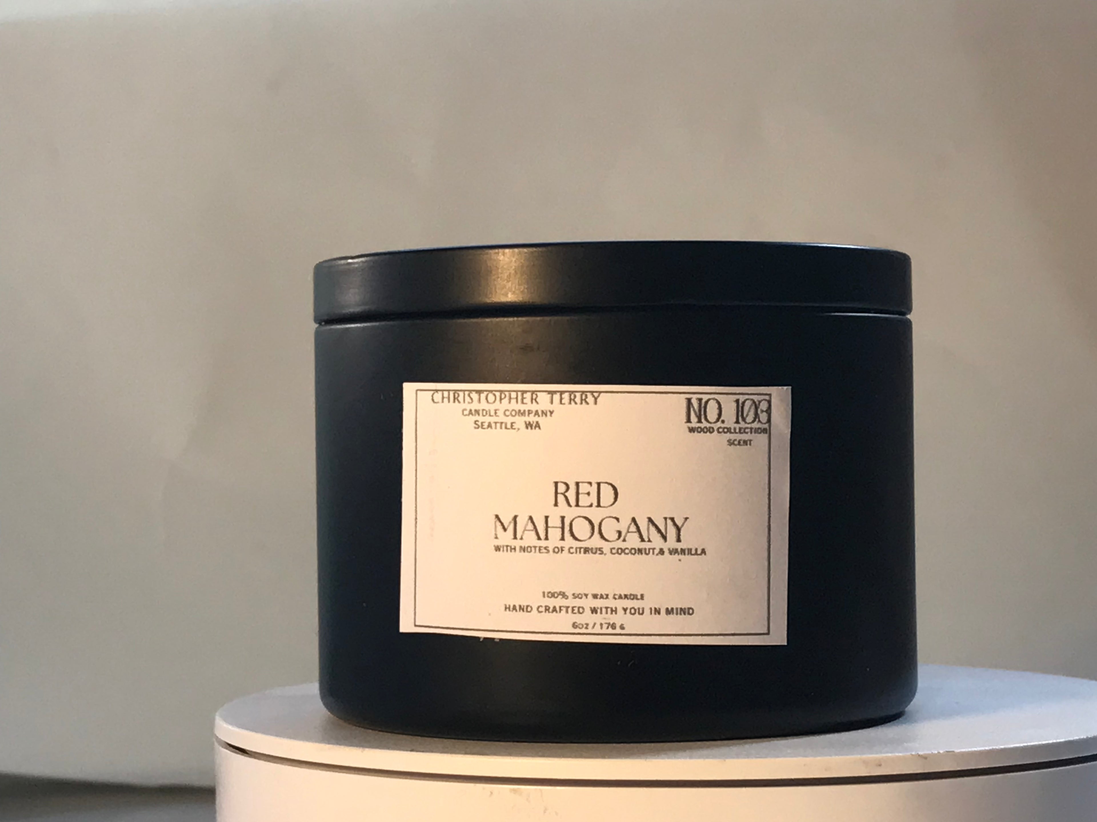 No. 103 RED MAHOGANY CANDLE