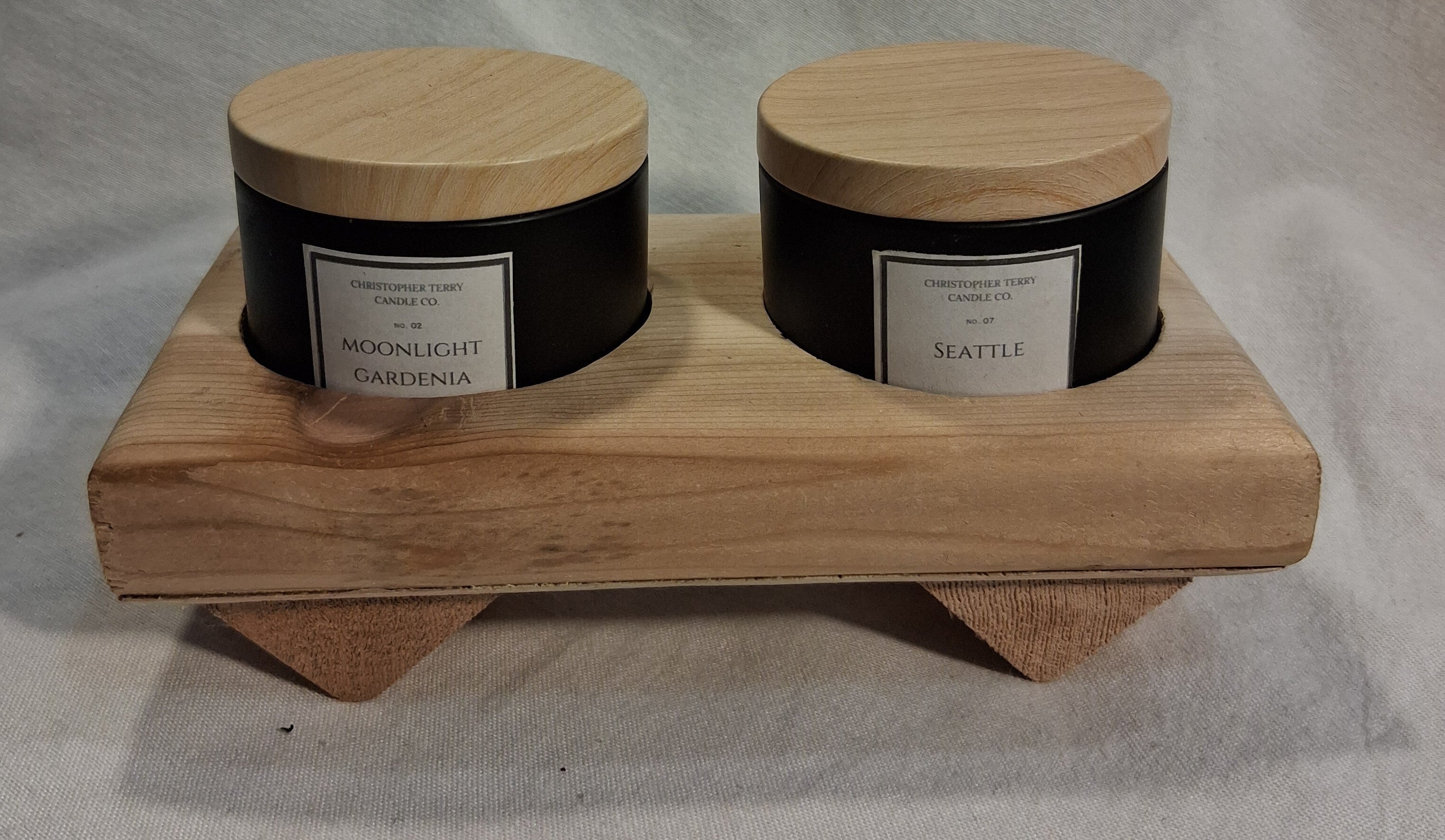 THE CHRISTOPHER TERRY CEDAR HOLDERS (DOUBLE)