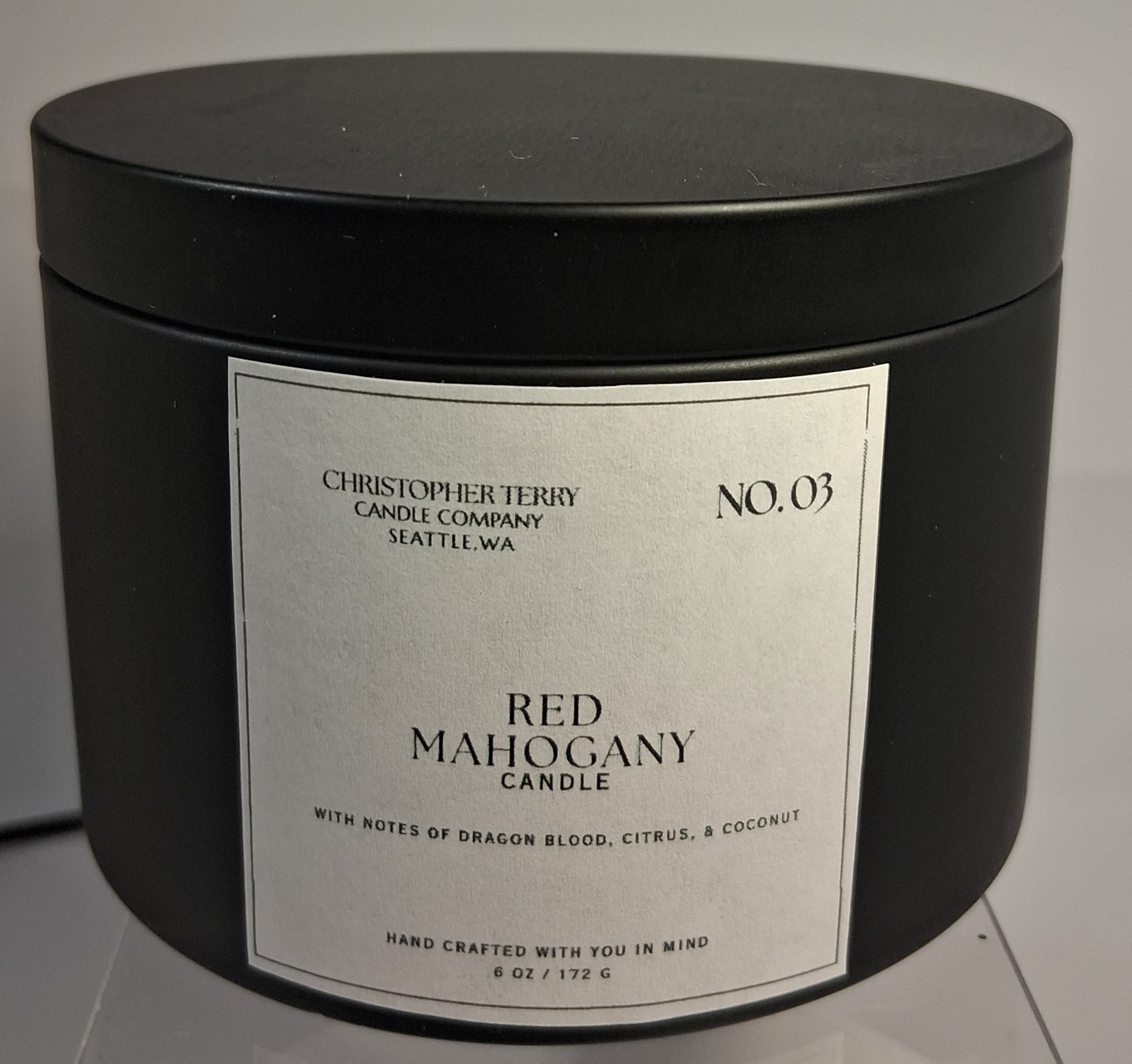 No. 103 RED MAHOGANY CANDLE