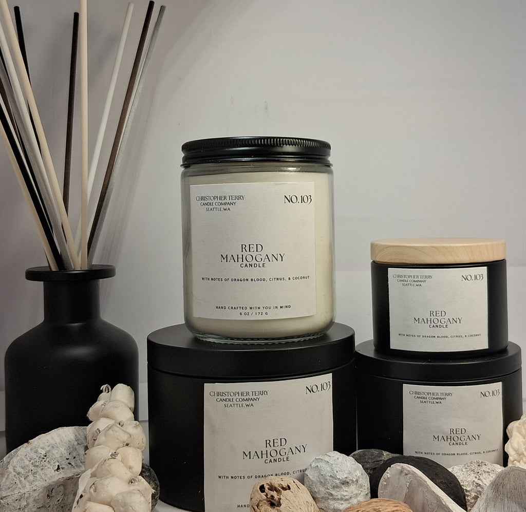 No. 103 RED MAHOGANY CANDLE