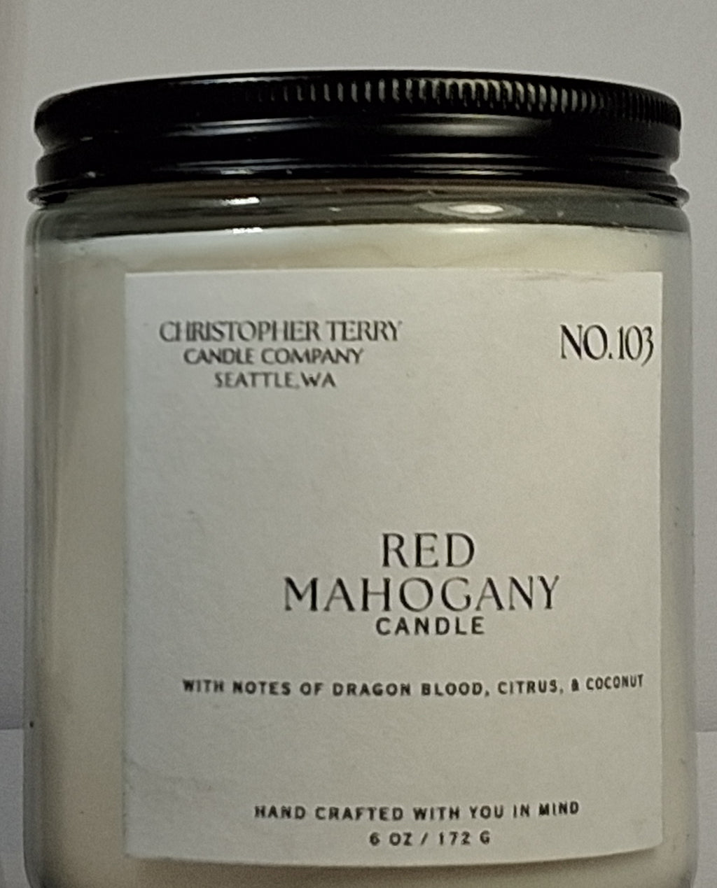 No. 103 RED MAHOGANY CANDLE