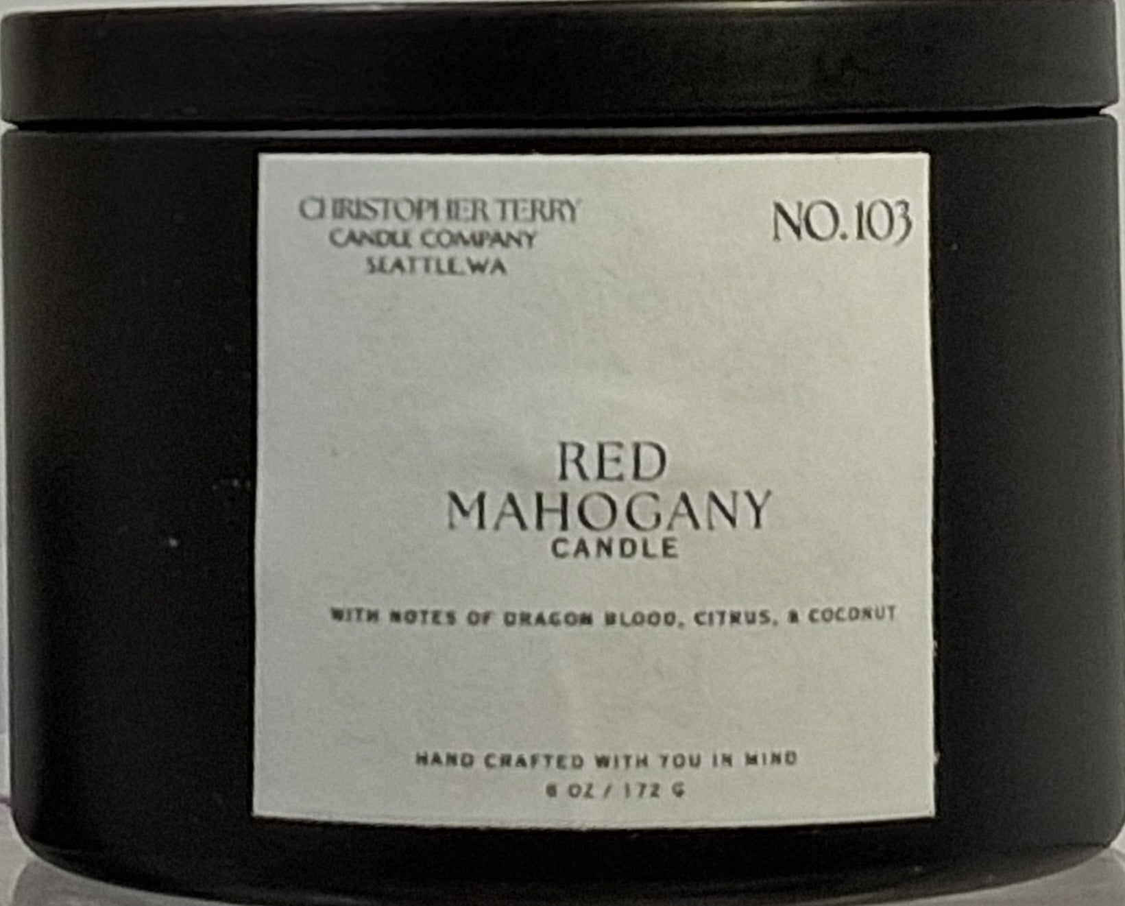 No. 103 RED MAHOGANY CANDLE