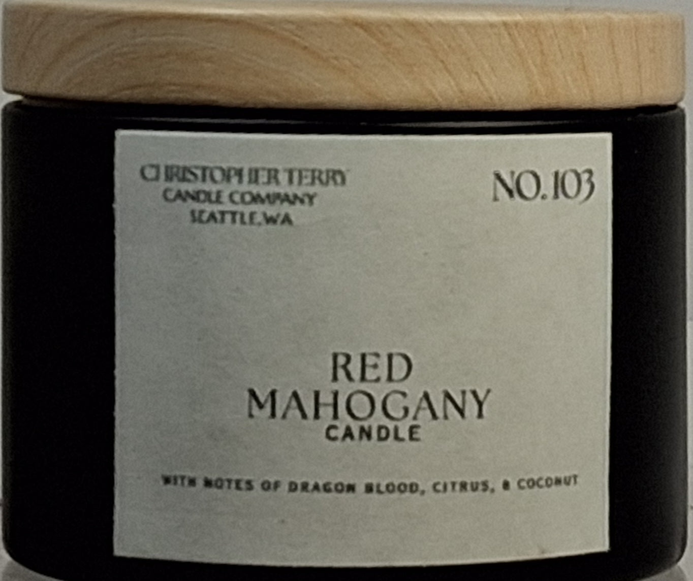 No. 103 RED MAHOGANY CANDLE